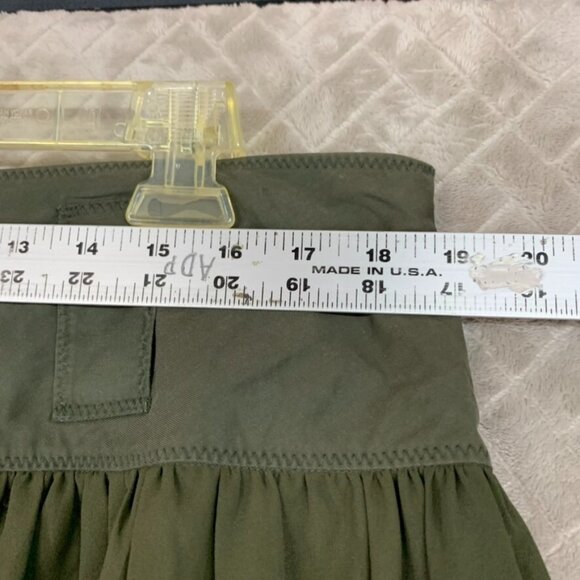 Kenneth Cole Womans 14 Skirt Army Green Short Mini A Line Pleated - Picture 7 of 11